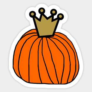 Pumpking A Pumpkin Food Pun for Halloween Sticker